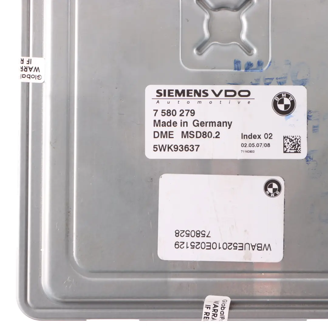BMW E81 E87 LCI E90 E91 118i 318i N43 143HP Motor ECU DME Automático - SKU 7580279-1 - Número de pieza 7580279