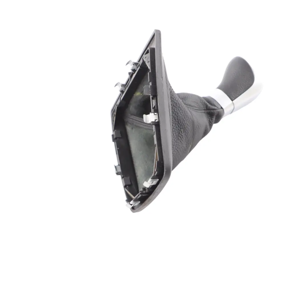 Pomello del cambio con copertura in pelle anello cromato per BMW Z4 E89 con numero di parte 7584548 BMW Z4 E89 Pomello del cambio con copertura in pelle anello cromato - SKU 7584548 - Numero di parte 7584548