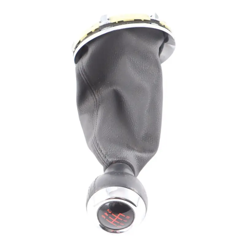 Mini R56 JCW Gear Shift Knob Gaiter Cover Leather Chrome 6 Speed - SKU 7587887 - Part number 7587887