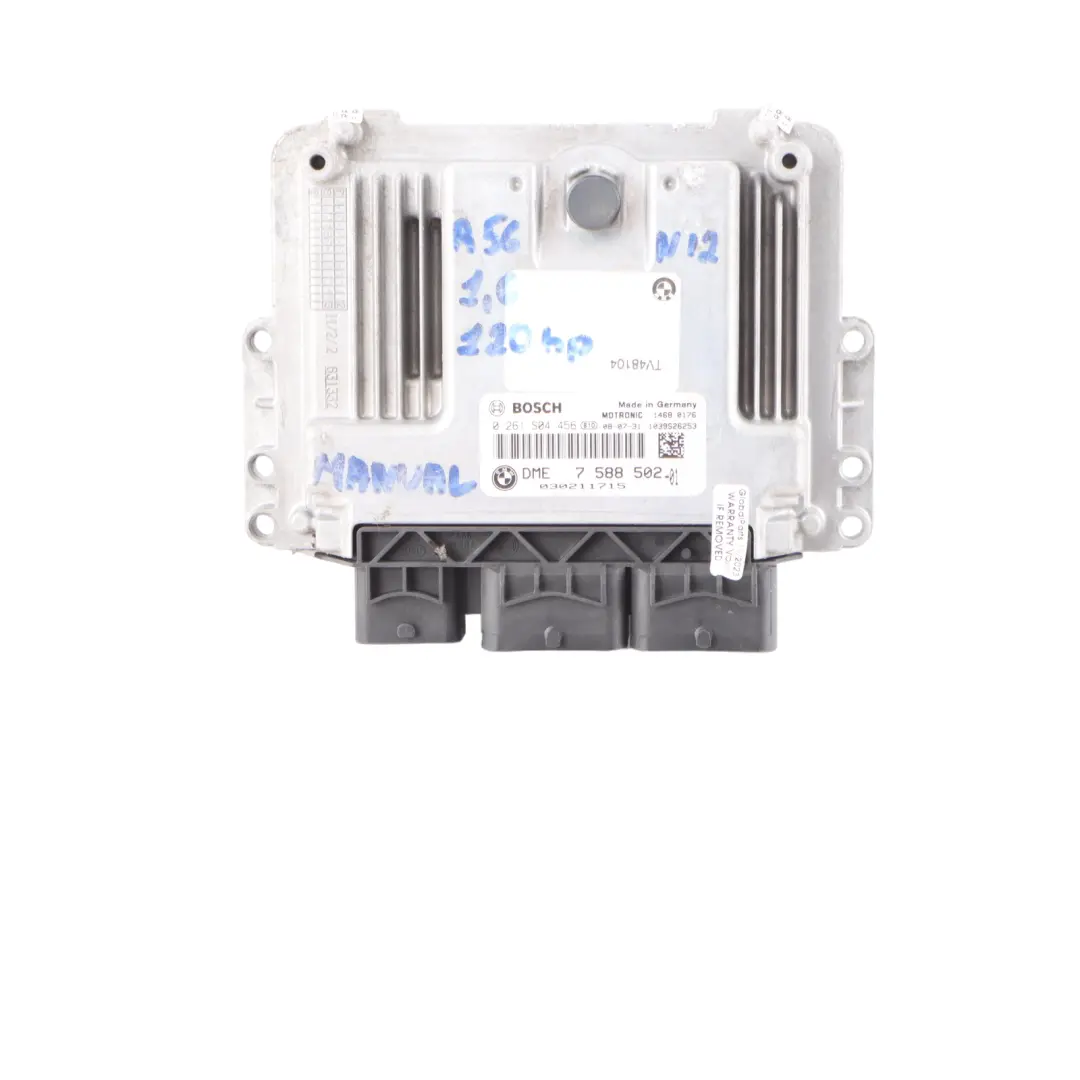 Mini Cooper R55 R56 N12 1.6 120HP Engine ECU Kit DME 7588502 CAS3 Key Manual - SKU 7588502-8 - Part number 12147572264 