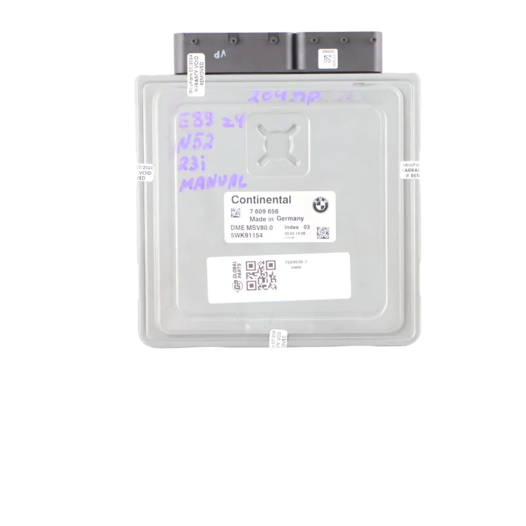 N52N 204HP ECU Kit DME CAS3 Clave Manual para BMW Z4 E89 Roadster 23I con número de pieza 7609656 BMW Z4 E89 Roadster 23I N52N 204HP ECU Kit DME CAS3 Clave Manual - SKU 7609656-3 - Número de pieza 7609656