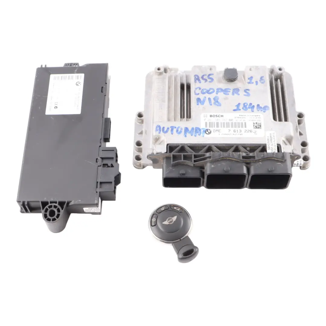 Mini Cooper S R56 LCI N18 184HP ECU Kit Control DME CAS3 Key Automatic - SKU 7613226-2 - Part number 7613226