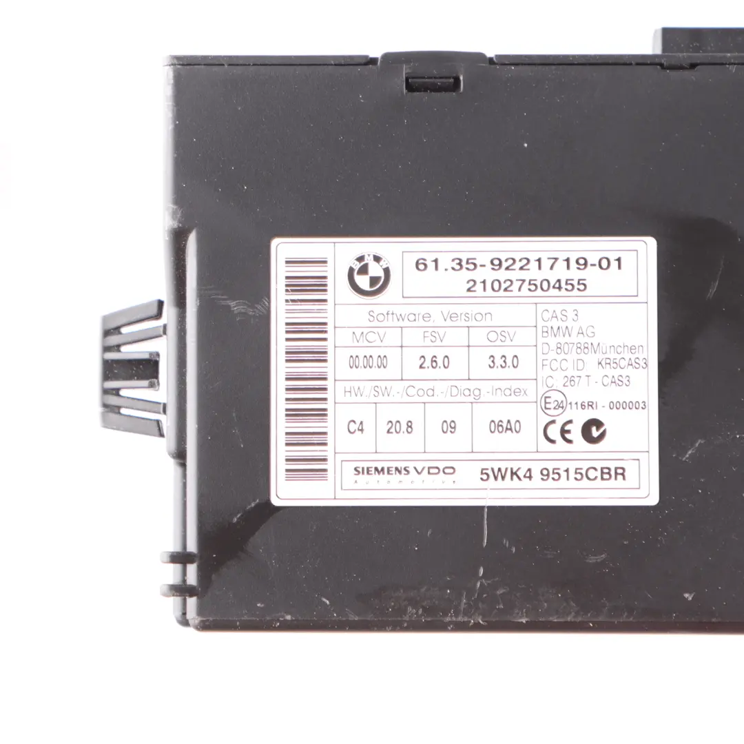 Mini Cooper S R56 LCI N18 184HP ECU Kit Contrôle DME CAS3 Clé Automatic - SKU 7613226-2 - Numéro de pièce 7613226