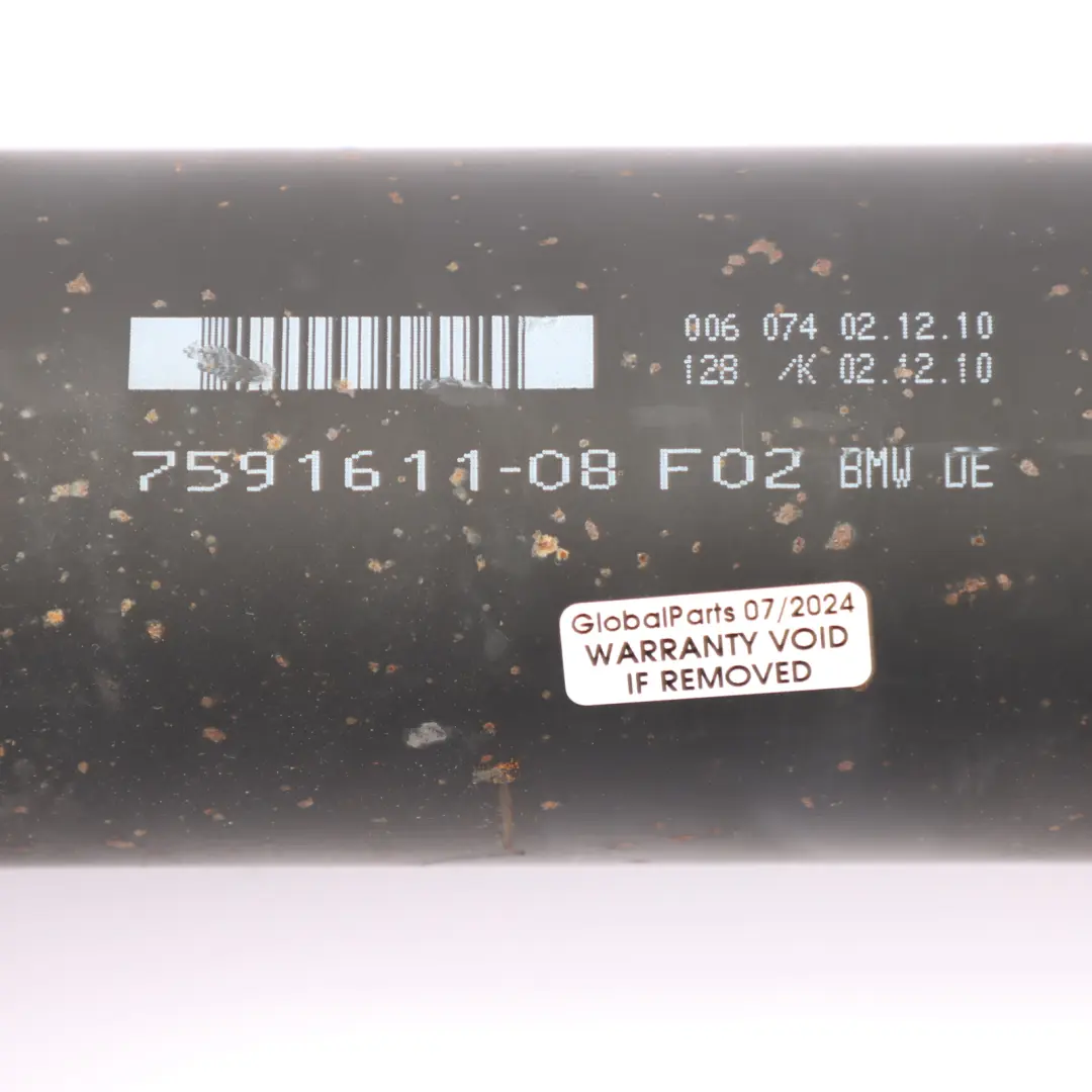 Propshaft BMW F02 730Ld N57 Automatic Gearbox Drive Shaft 7591611 1843MM to with Part number 7614654 Propshaft BMW F02 730Ld N57 Automatic Gearbox Drive Shaft 7591611 1843MM - SKU 7614654 - Part number 7614654