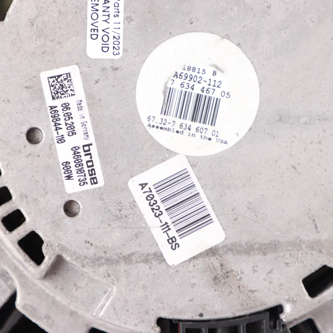 Radiator Fan BMW X5 F15 X6 F16 Engine Cooling Housing Fan 600W to with Part number 7634467 Radiator Fan BMW X5 F15 X6 F16 Engine Cooling Housing Fan 600W - SKU 7634467-1 - Part number 7634467