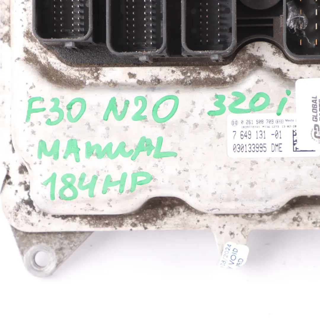 BMW F30 F31 320i N20 184HP ECU Control Unit Kit DME Key FEM Manual - SKU 7649131-3 - Part number 7649131