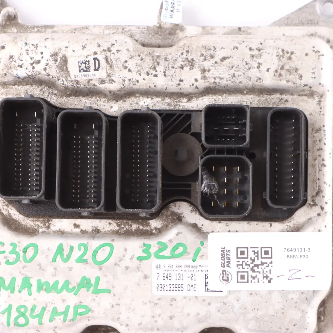 N20 184HP ECU Control Unit Kit DME Key FEM Manual to BMW F30 F31 320i with Part number 7649131 BMW F30 F31 320i N20 184HP ECU Control Unit Kit DME Key FEM Manual - SKU 7649131-3 - Part number 7649131