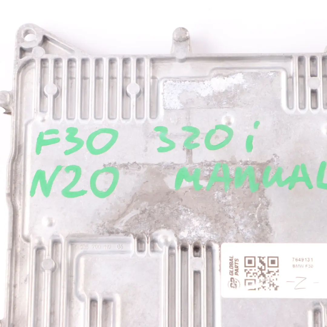 BMW F30 F31 320I N20 184HP Unité De Contrôle Moteur ECU DDE Manuel - SKU 7649131 - Numéro de pièce 7649131