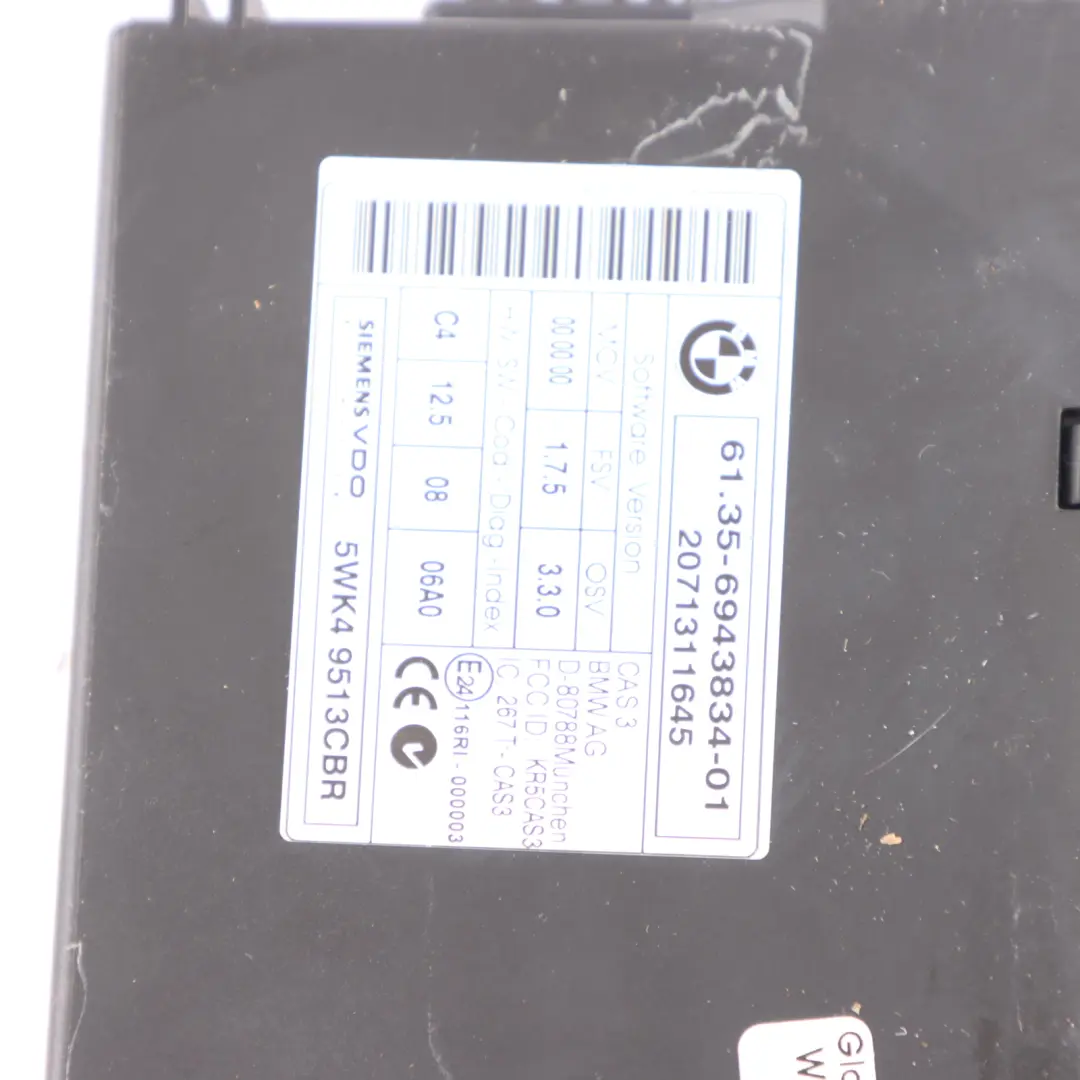 BMW E87 LCI E90 118d 318d N47 143HP Diesel ECU KIT DDE CAS3 + 2 Keys - SKU 7807828-3 - Part number 7807828