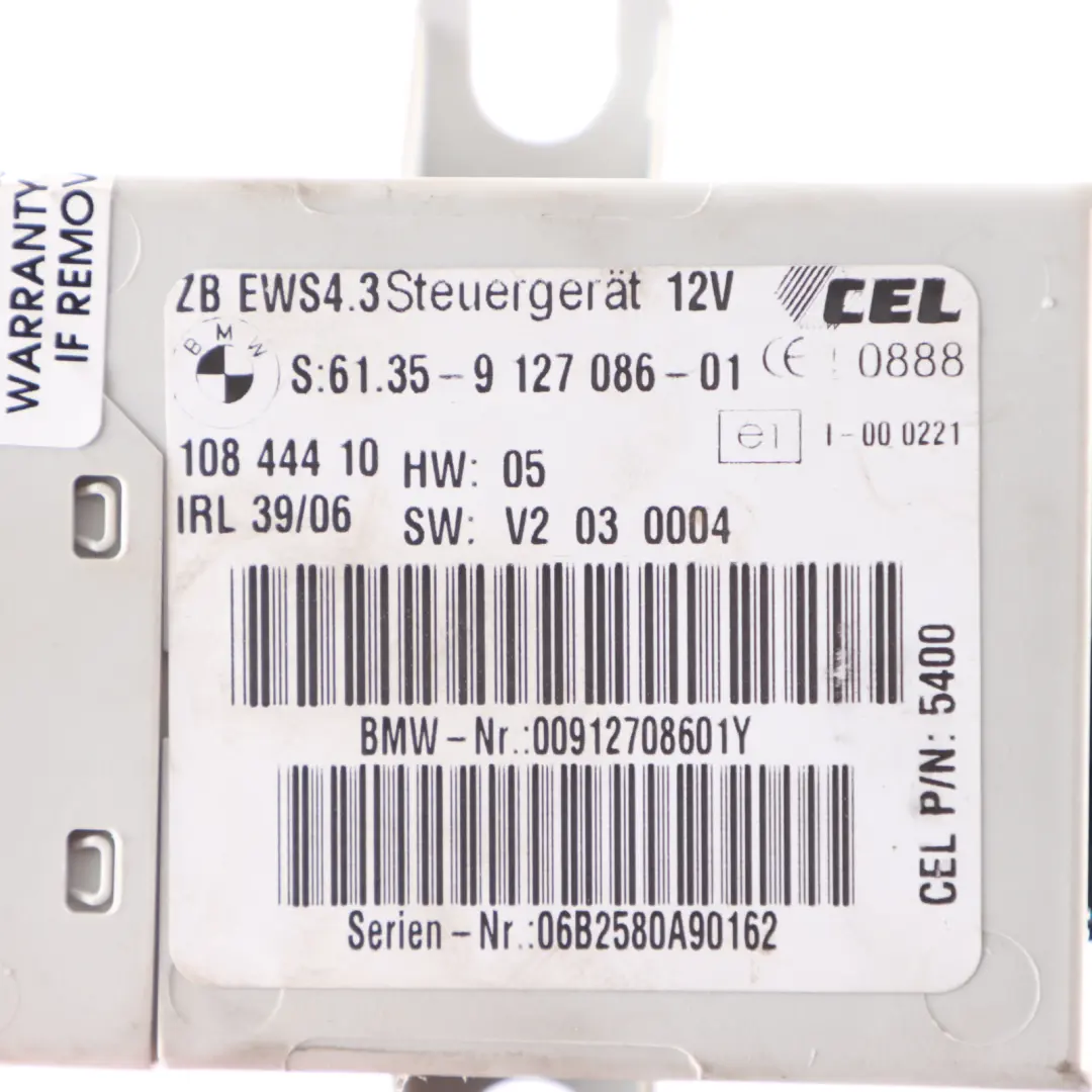 BMW E83 2.0d Engine M47N2 150HP Engine ECU Kit DDE CAS2 Key Manual - SKU 7808125-1 - Part number 7808125