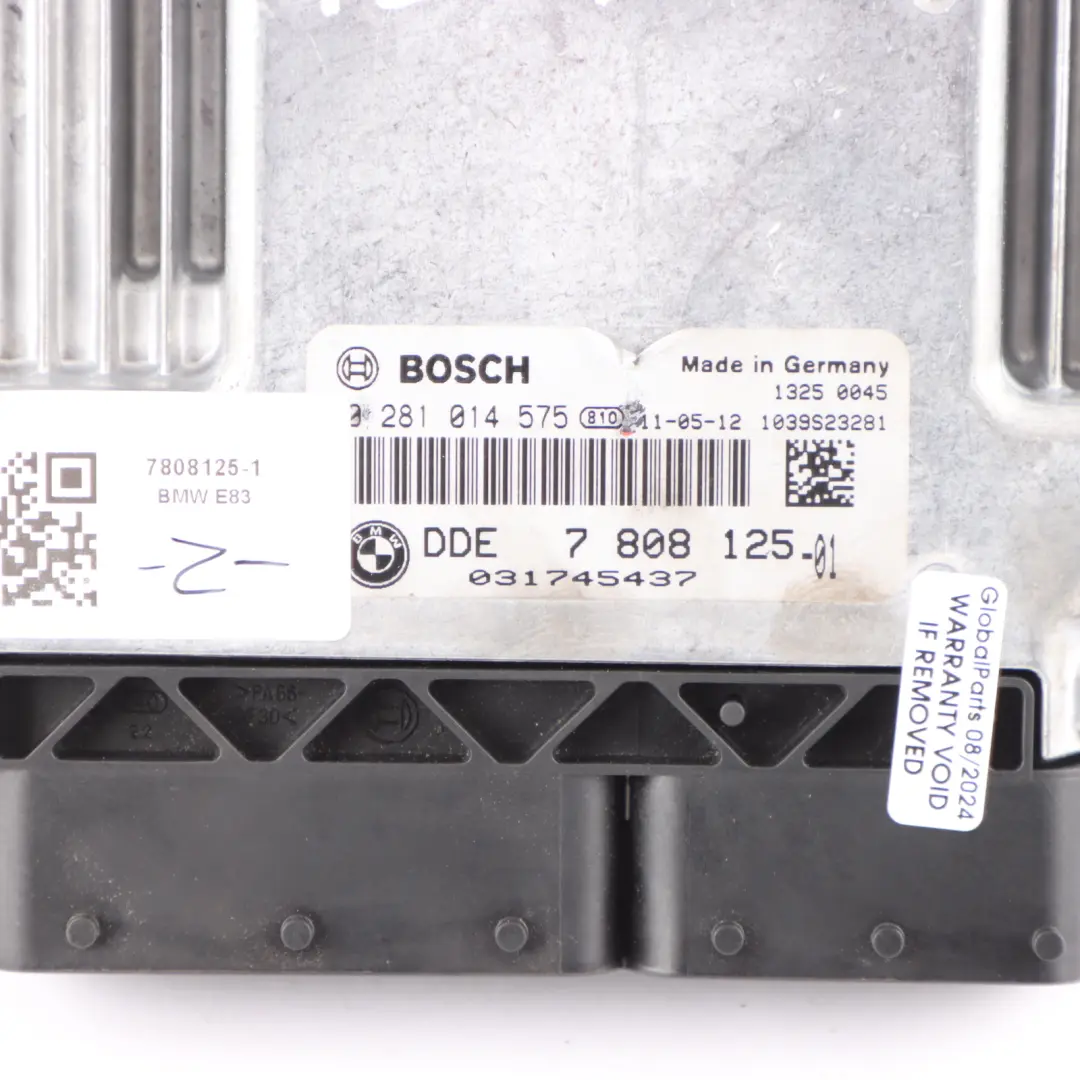 BMW E83 2.0d Engine M47N2 150HP Engine ECU Kit DDE CAS2 Key Manual - SKU 7808125-1 - Part number 7808125