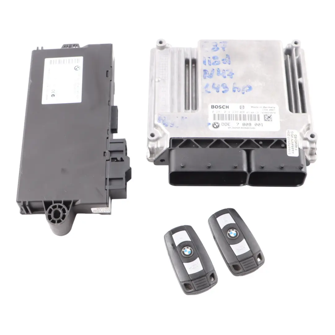 N47 Diesel ECU KIT DDE + CAS3 Keys Manual to BMW E81 E87 LCI E90 118d 318d with Part number 7809001 BMW E81 E87 LCI E90 118d 318d N47 Diesel ECU KIT DDE + CAS3 Keys Manual - SKU 7809001-4 - Part number 7809001