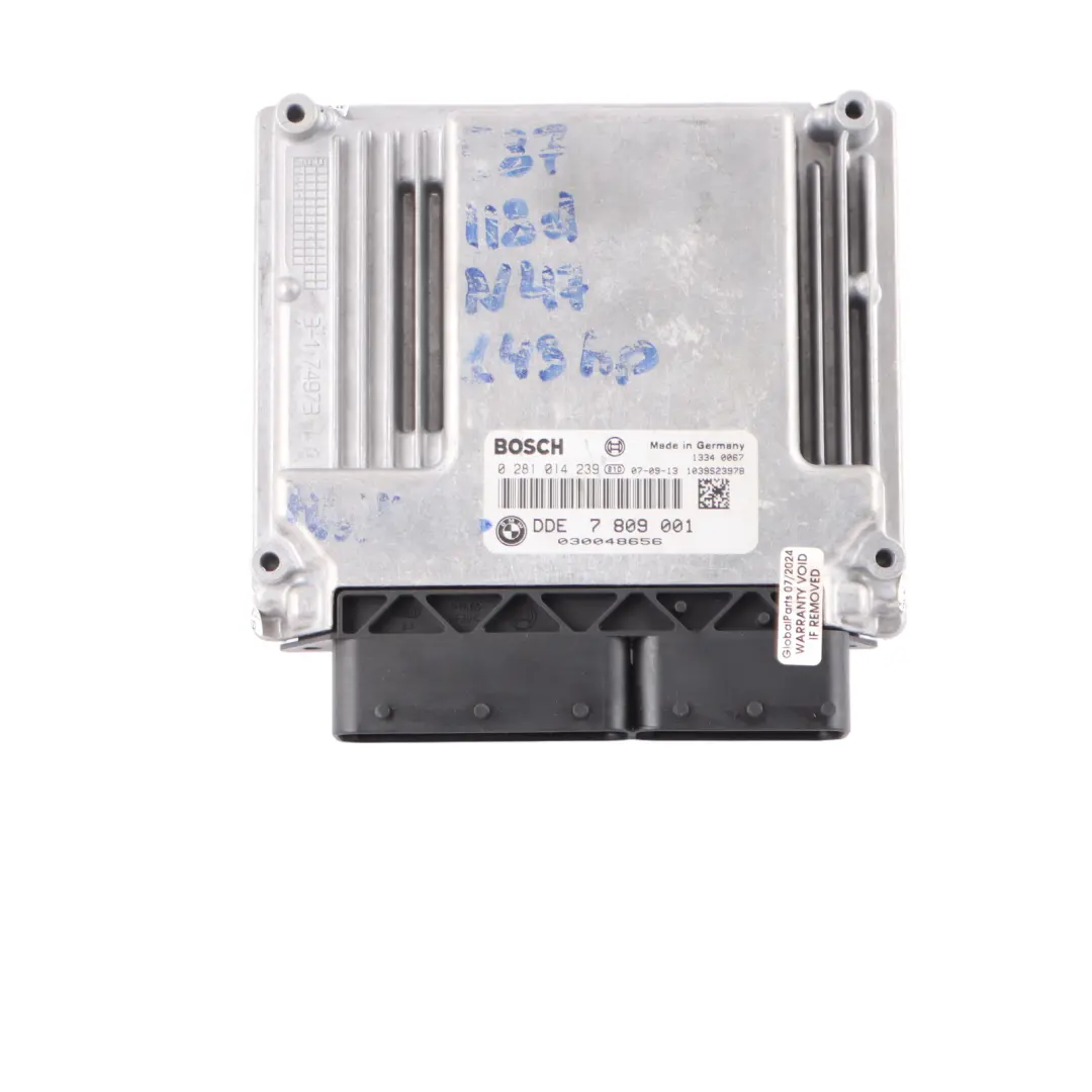 BMW E81 E87 LCI E90 118d 318d N47 Diesel ECU KIT DDE + CAS3 Keys Manual - SKU 7809001-4 - Part number 7809001