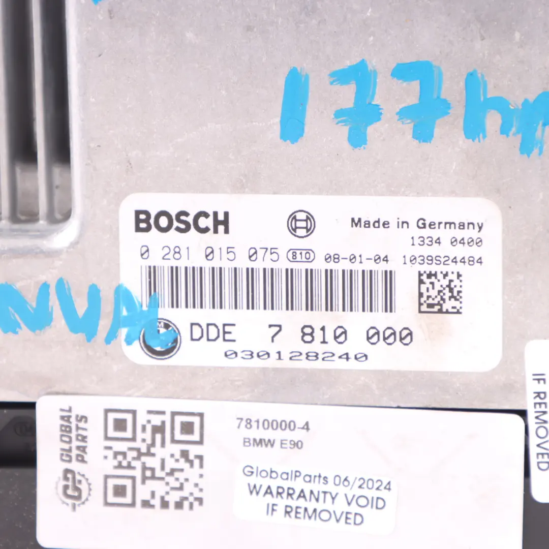 BMW E81 E87 LCI E90 E91 120d 320d Diesel N47 Engine Control Unit ECU DDE - SKU 7810000-4 - Part number 7810000