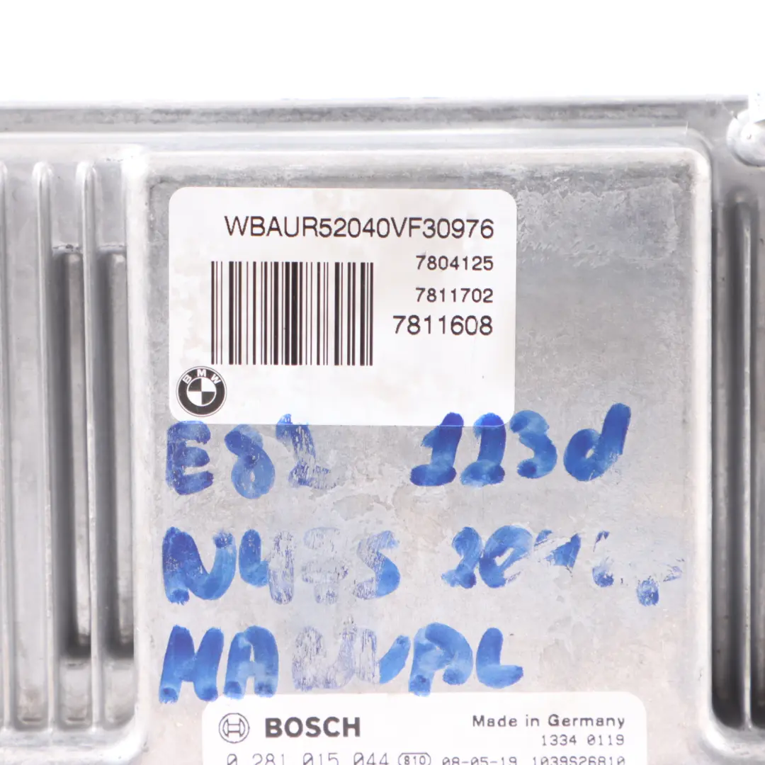 BMW E81 E82 E87 LCI E88 N47S 123D 204HP Commande Moteur ECU DDE Manuel - SKU 7811702-6 - Numéro de pièce 7811702