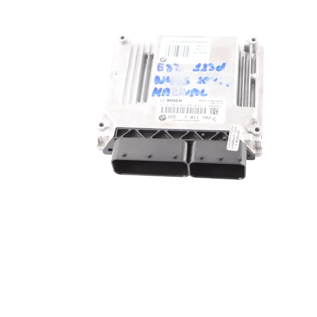 BMW E81 E82 E87 LCI E88 N47S 123d 204HP Engine Unit ECU DDE Manual - SKU 7811702-6 - Part number 7811702