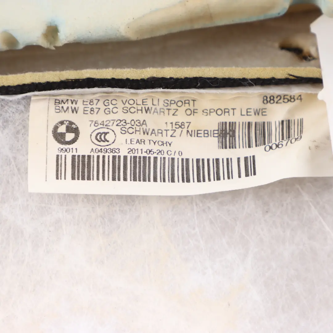 BMW E87 LCI Fotel lewy przód sztuczna skóra SPORT - SKU 7842723 - Numer Części 7842723