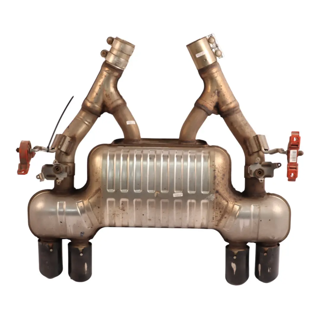 Exhaust Silencer Muffler Back Box Double Twin Pipe to BMW F80 M3 F82 M4 Rear with Part number 7854736 BMW F80 M3 F82 M4 Rear Exhaust Silencer Muffler Back Box Double Twin Pipe - SKU 7854736-1 - Part number 7854736