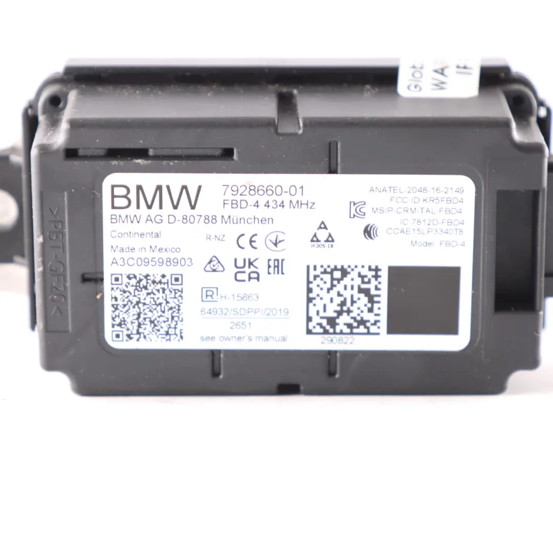 Radio Audio Remote Receiver Control Module Unit to BMW G30 with Part number 7928660 BMW G30 Radio Audio Remote Receiver Control Module Unit - SKU 7928660 - Part number 7928660