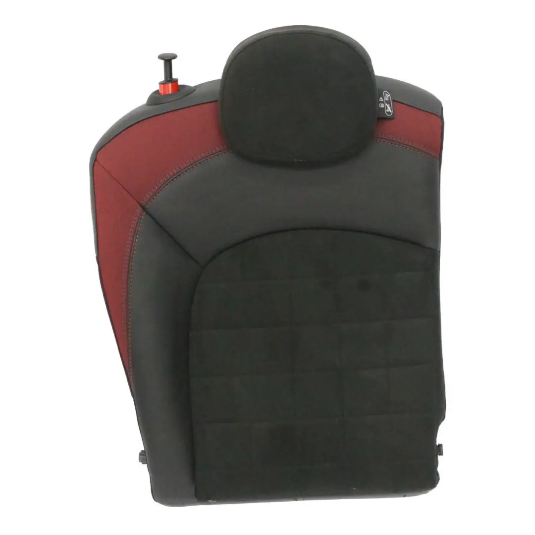 MINI F56 JCW Dinamica Red Black Half Leather Rear Right O/S Seat Backrest - SKU 7939574 - Part number 7939574
