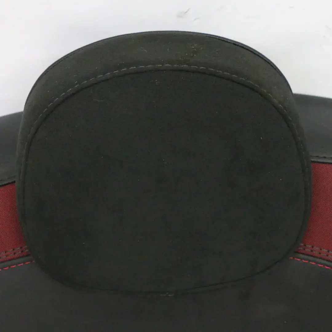 Dinamica Red Black Half Leather Rear Left N/S Seat Backrest to MINI F56 JCW with Part number 7939575 MINI F56 JCW Dinamica Red Black Half Leather Rear Left N/S Seat Backrest - SKU 7939575 - Part number 7939575