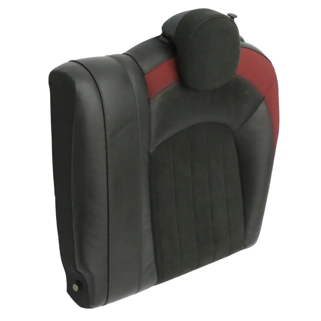 Dinamica Red Black Half Leather Rear Left N/S Seat Backrest to MINI F56 JCW with Part number 7939575 MINI F56 JCW Dinamica Red Black Half Leather Rear Left N/S Seat Backrest - SKU 7939575 - Part number 7939575