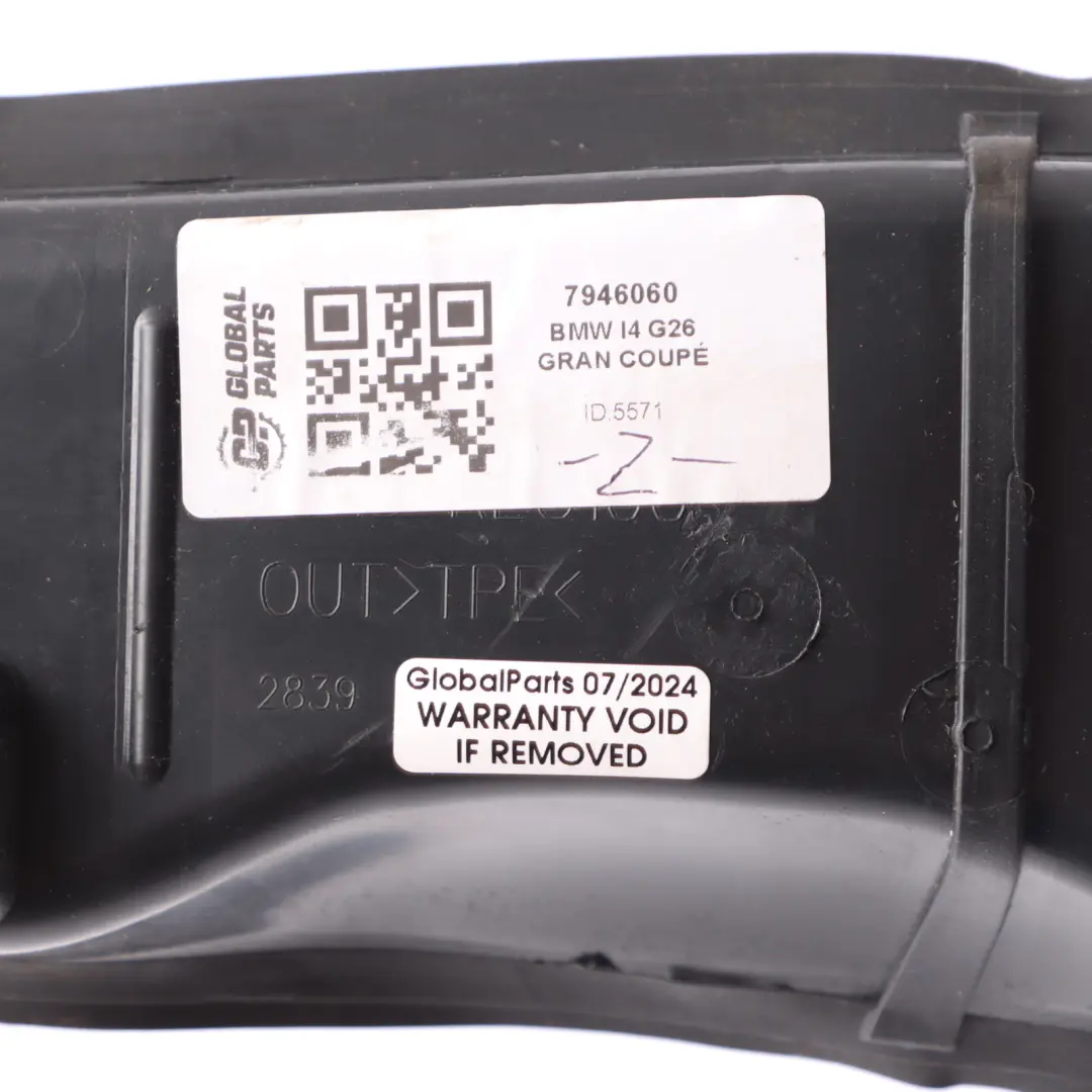 Side Wing Panel Right O/S Fender Cover Seal to BMW I4 G26 Gran Coupe with Part number 7946060 BMW I4 G26 Gran Coupe Side Wing Panel Right O/S Fender Cover Seal - SKU 7946060 - Part number 7946060