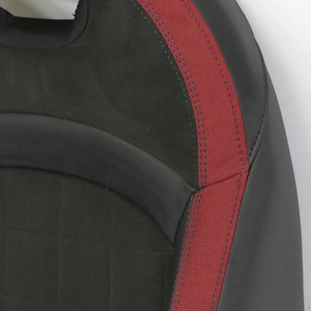 Schienale Sport Anteriore Destro Dinamica Rosso Nero Mezza Pelle per Mini F56 JCW con numero di parte 7946502 Mini F56 JCW Schienale Sport Anteriore Destro Dinamica Rosso Nero Mezza Pelle - SKU 7946502 - Numero di parte 7946502