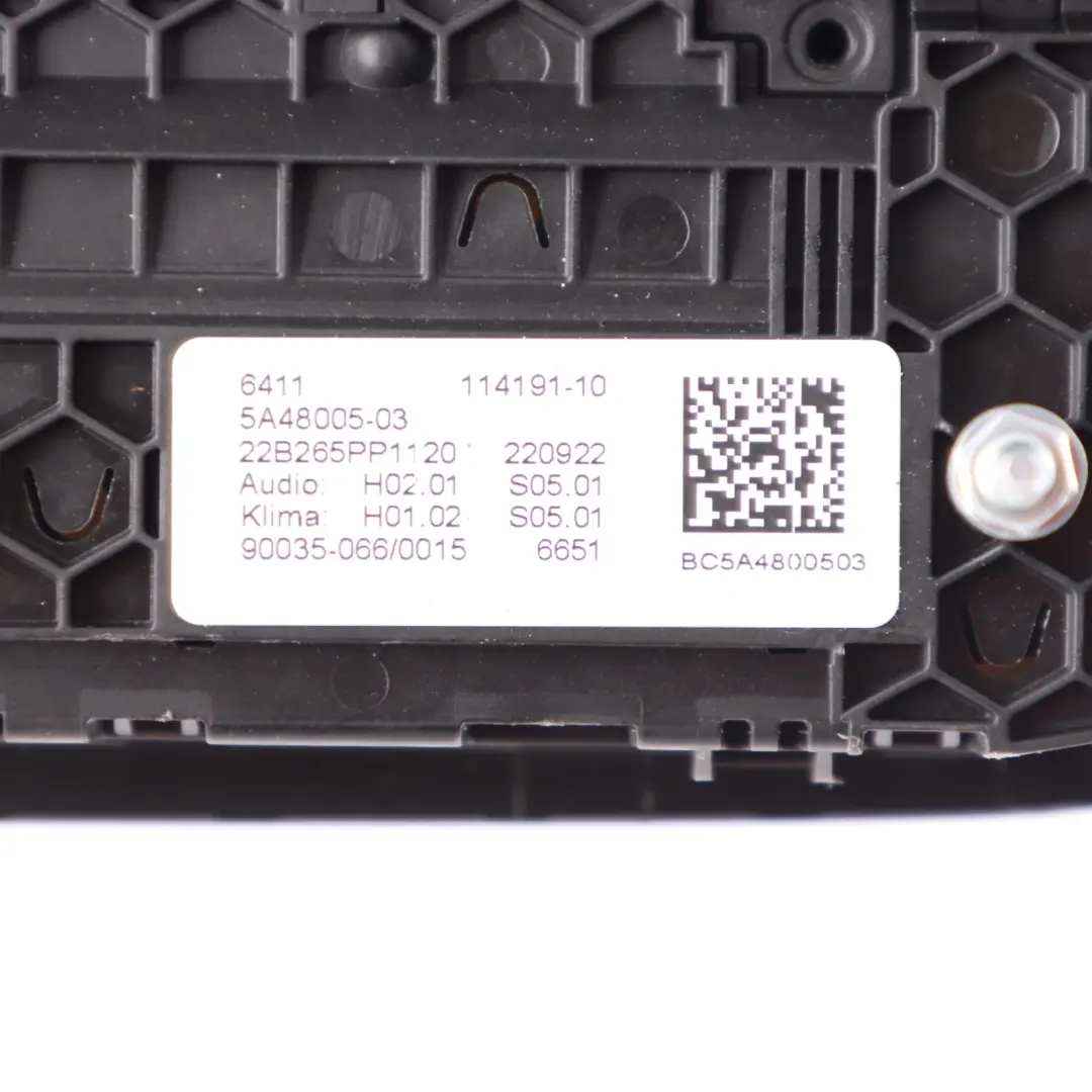 BMW G30 G31 G32 Radio Switch Radio Player Climate Control Panel Black - SKU 7947900 - Part number 7947900