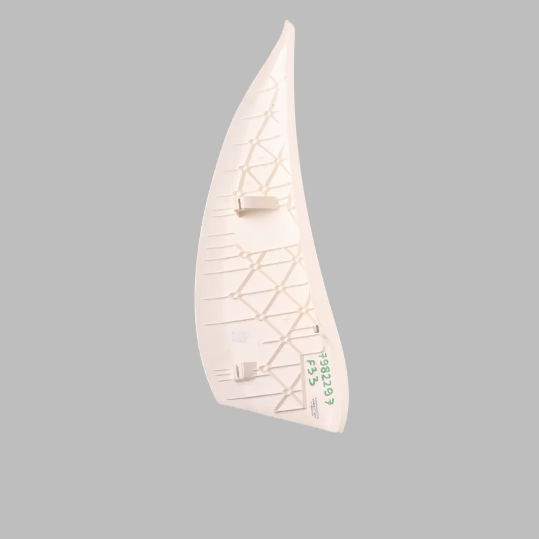 Front Seat Back Rest Left N/S Inner Trim Cover Panel Opal White to BMW F33 with Part number 7982297 BMW F33 Front Seat Back Rest Left N/S Inner Trim Cover Panel Opal White - SKU 7982297 - Part number 7982297