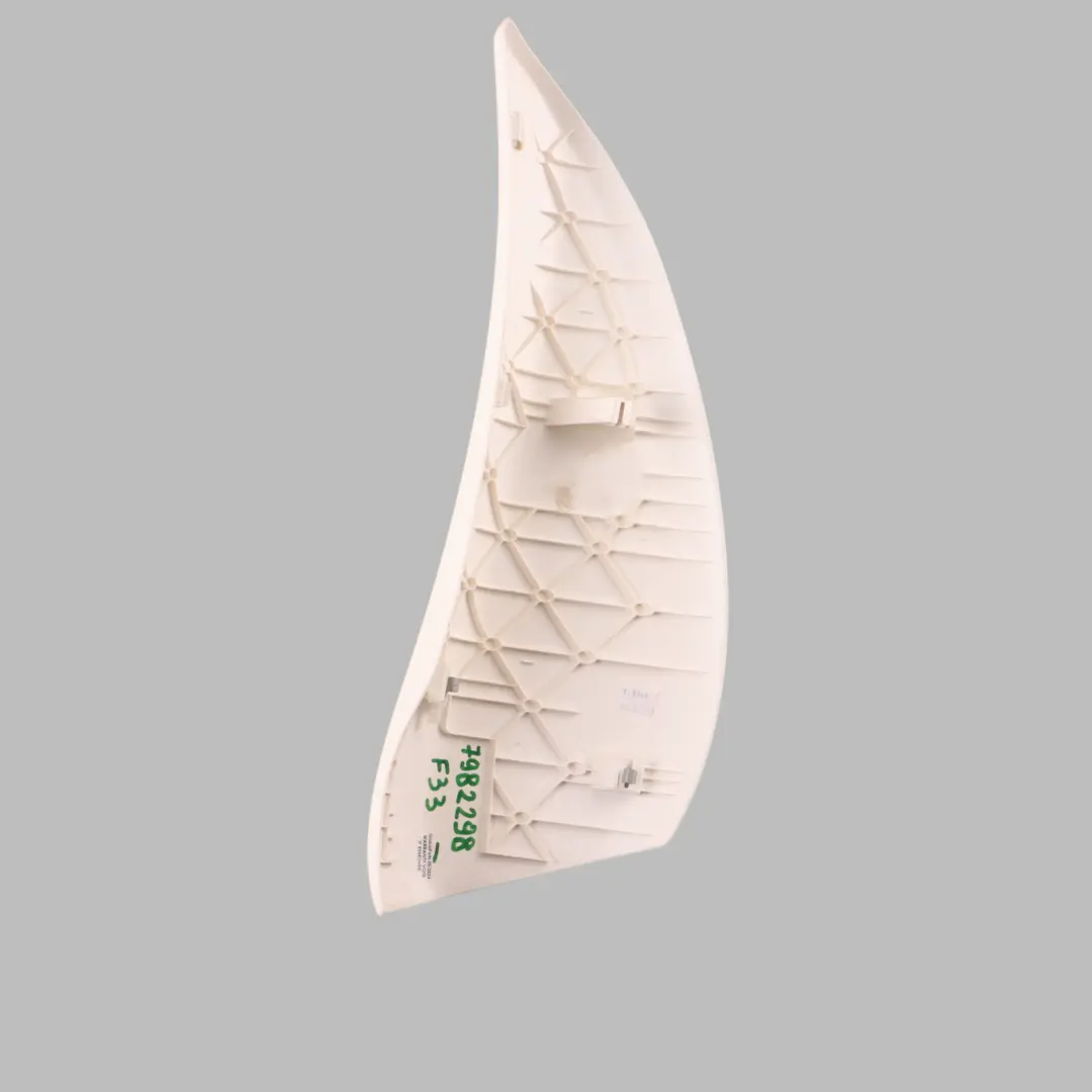 Front Seat Back Rest Right O/S Inner Trim Cover Panel Opal White to BMW F33 with Part number 7982298 BMW F33 Front Seat Back Rest Right O/S Inner Trim Cover Panel Opal White - SKU 7982298 - Part number 7982298