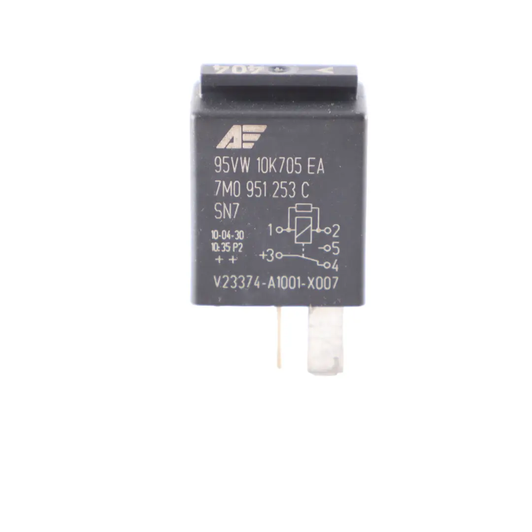 Control Unit 5 Pin 12V Volkswagen T5 Audi Seat Skoda Relay Black - SKU 7M0951253C - Part number 7M0951253C