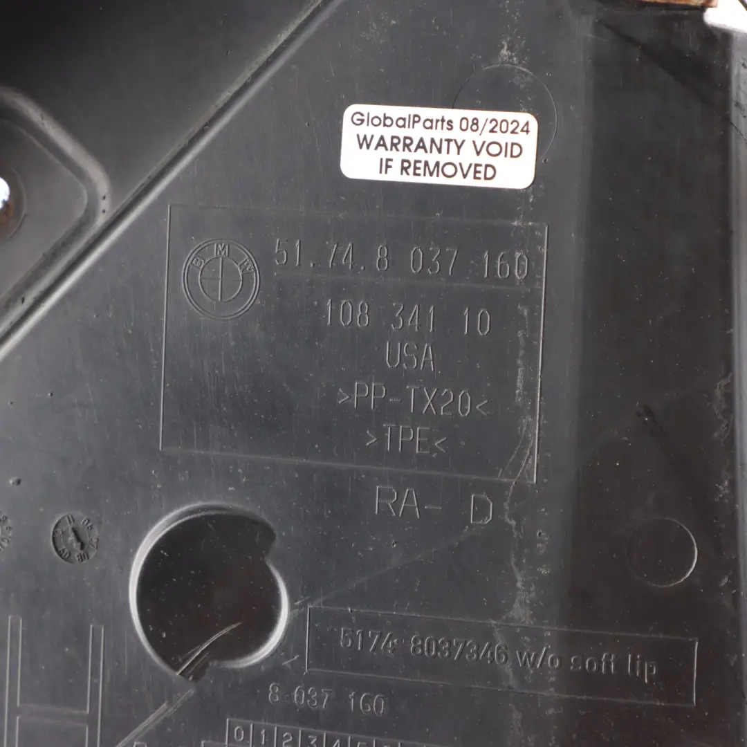 BMW X5 E70 Underfloor Adapter M Sport Floor Trim Front Right O/S - SKU 8037346 - Part number 8037346