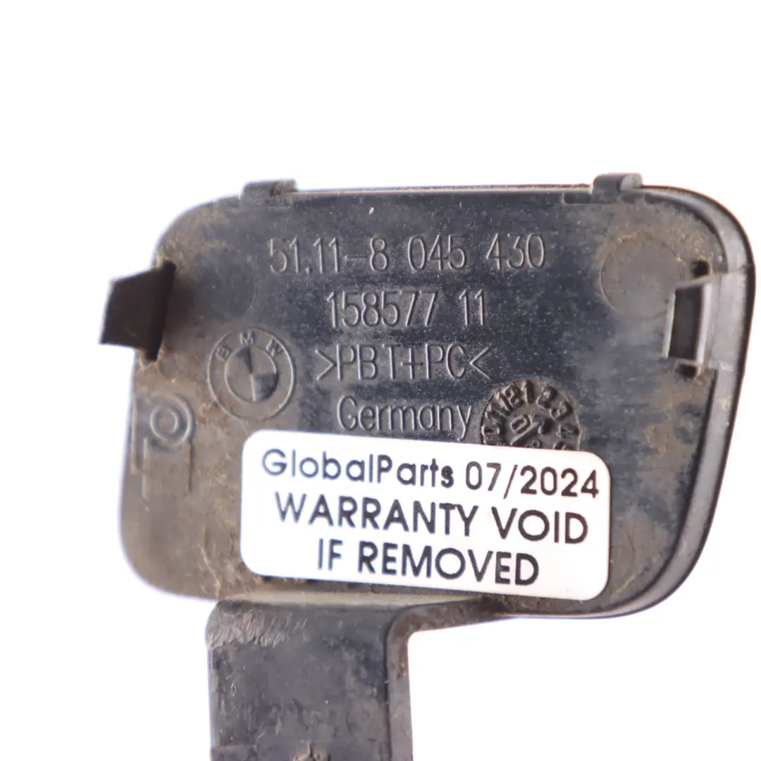 BMW E82 E88 M Sport Parachoques delantero Flap remolque Negro Zafiro 475 8045430 - SKU 0036223-BS - Número de pieza 0036223