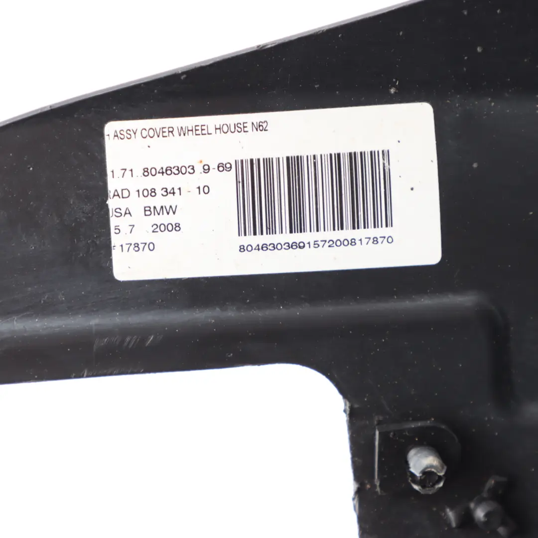 Front Wheel Arch Cover Wing Trim Front Section Left N/S Fender to BMW E70 with Part number 8046303 BMW E70 Front Wheel Arch Cover Wing Trim Front Section Left N/S Fender - SKU 8046303 - Part number 8046303