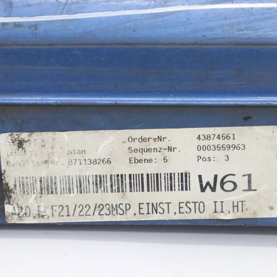 BMW F21 F22 M Sport Sill Strip Side Skirt Right O/S Estoril Blue Metallic - B45 - SKU 8056818-EB2 - Part number 8056818