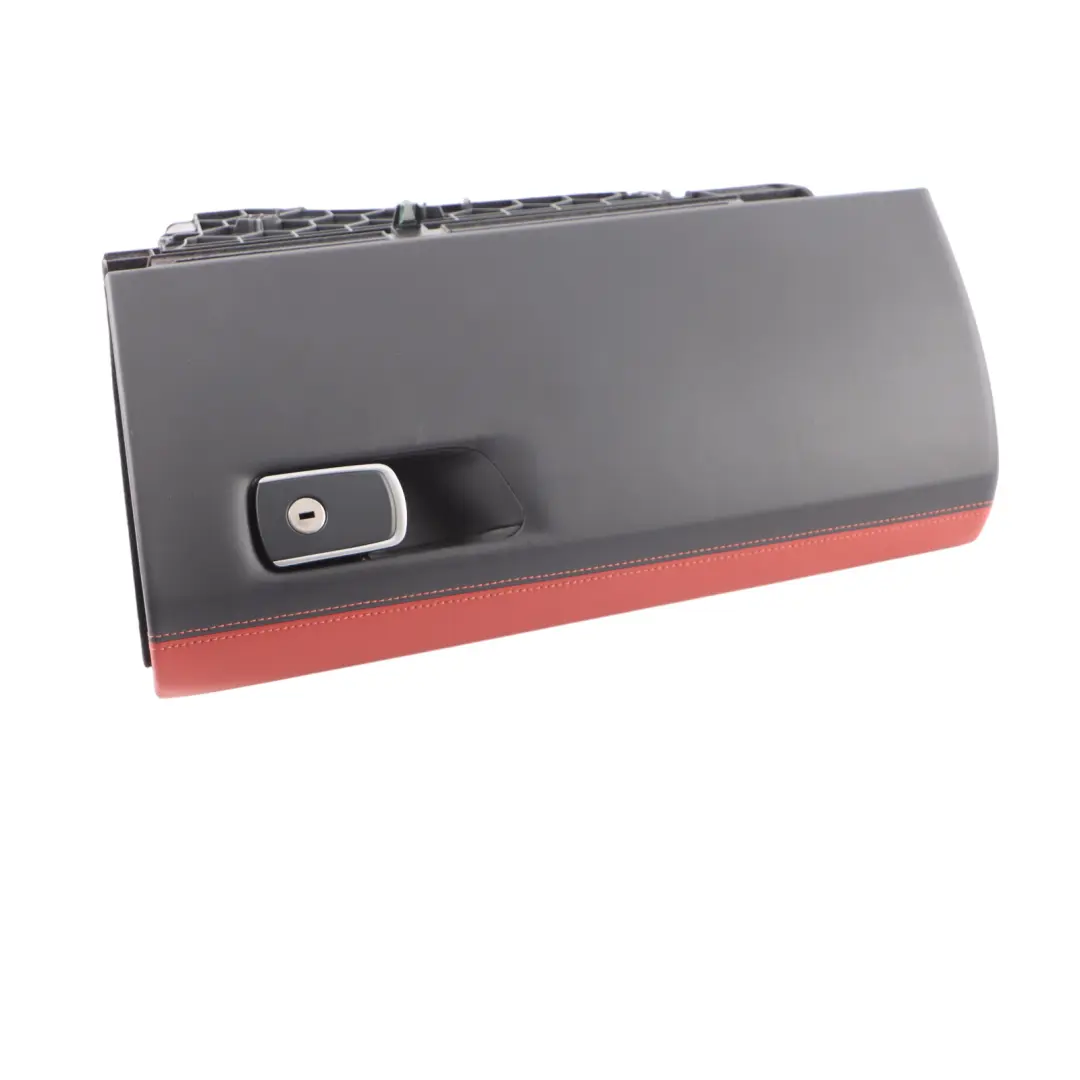 Dashboard Glove Box Storage Leather Merino Sakhir Orange to BMW F80 M3 F82 F83 M4 with Part number 8057550 BMW F80 M3 F82 F83 M4 Dashboard Glove Box Storage Leather Merino Sakhir Orange - SKU rhd-8057550 - Part number 8057550