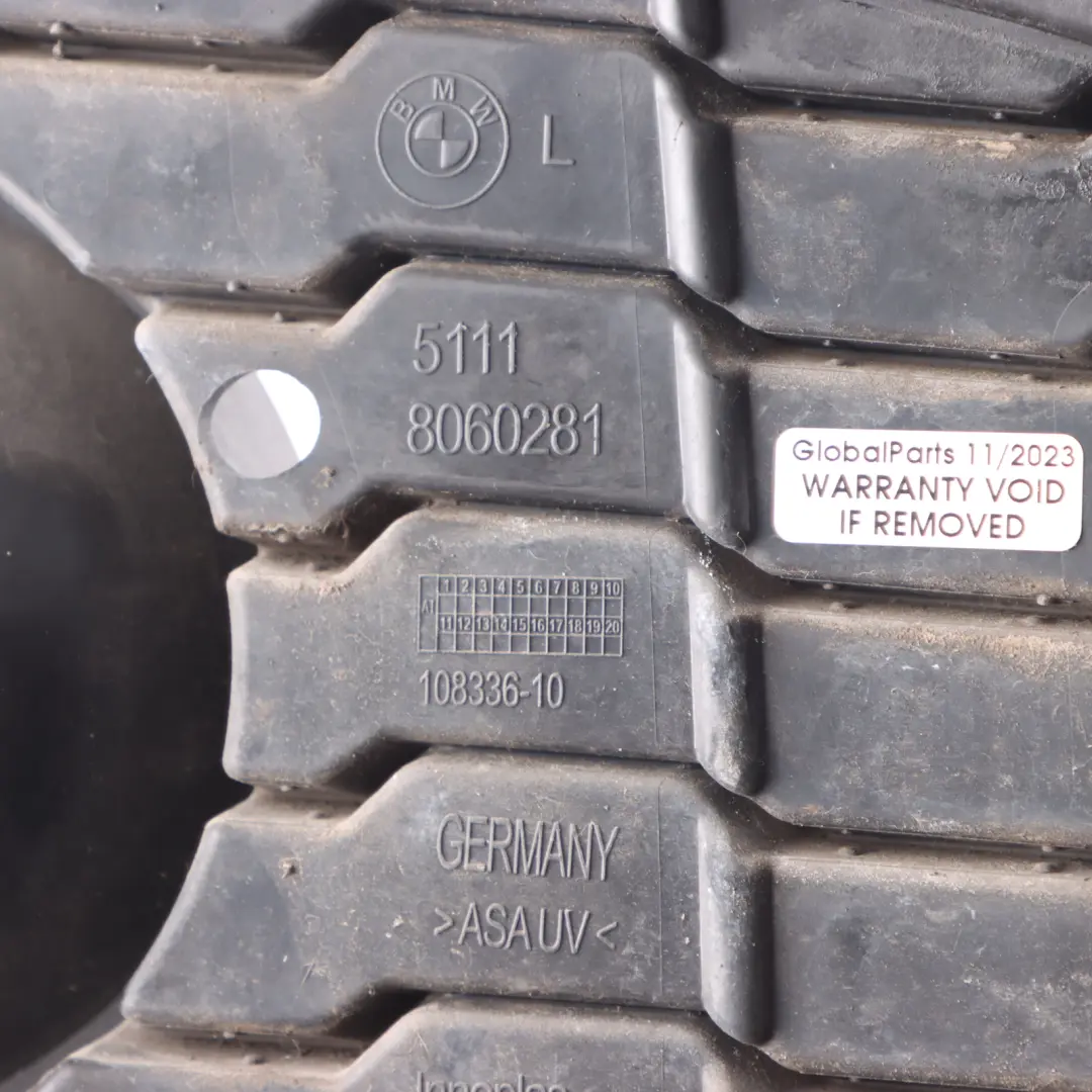 Front Bumper Grille Left N/S Lower Grid Cover to BMW F20 F21 LCI M Sport with Part number 8060281 BMW F20 F21 LCI M Sport Front Bumper Grille Left N/S Lower Grid Cover - SKU 8060281 - Part number 8060281