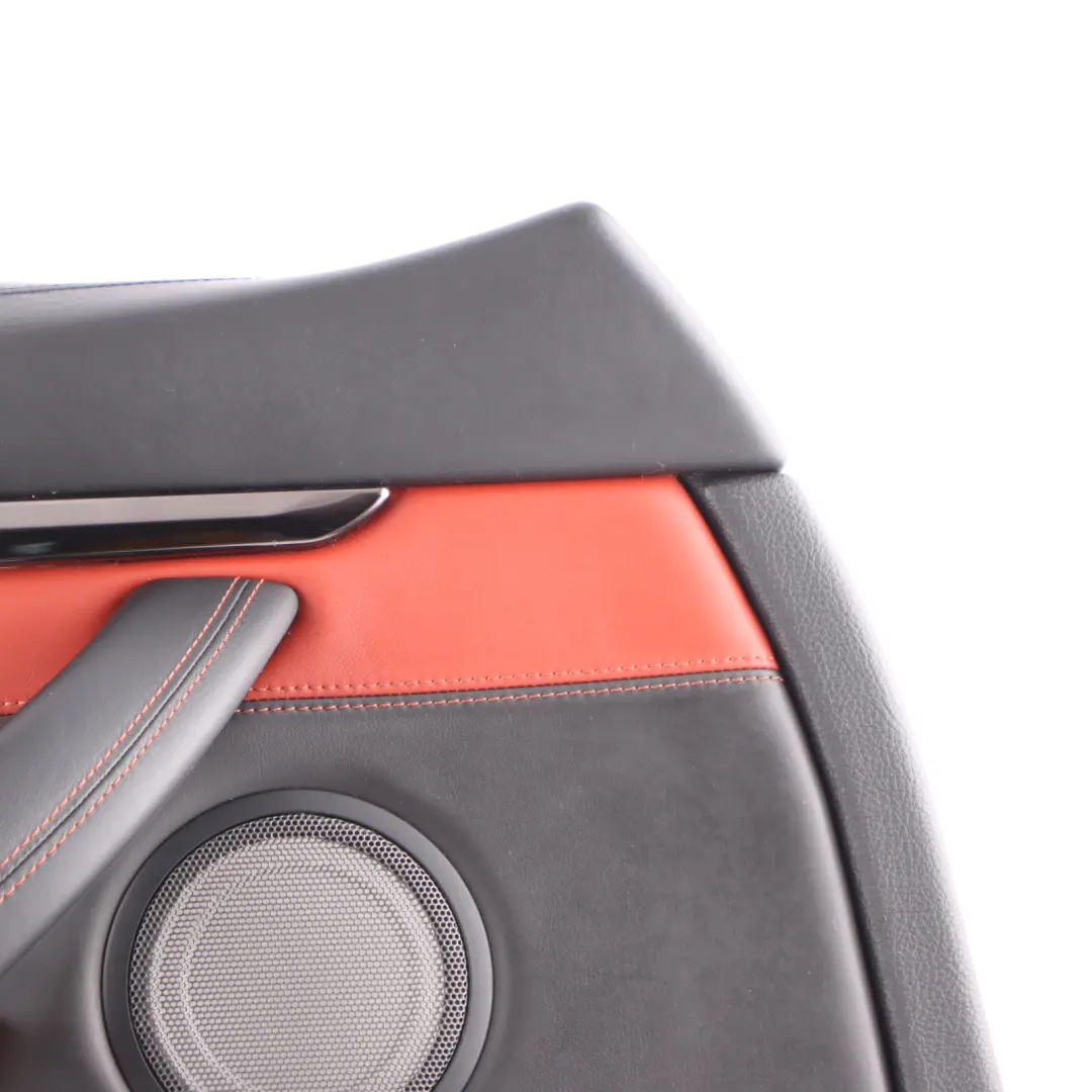 Front Left N/S Door Lining Card Full Leather Sakhir Orange to BMW F82 F83 M4 with Part number 8063627 BMW F82 F83 M4 Front Left N/S Door Lining Card Full Leather Sakhir Orange - SKU 8063627 - Part number 8063627