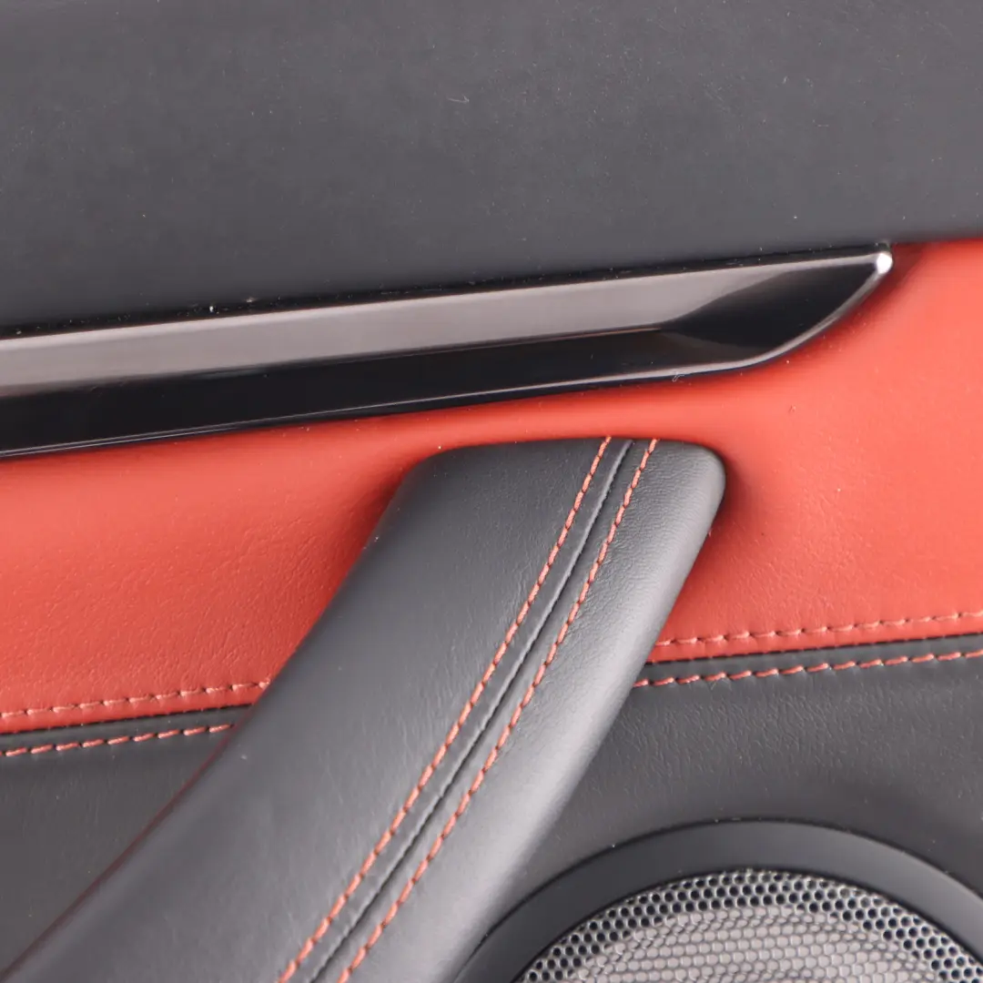 Front Left N/S Door Lining Card Full Leather Sakhir Orange to BMW F82 F83 M4 with Part number 8063627 BMW F82 F83 M4 Front Left N/S Door Lining Card Full Leather Sakhir Orange - SKU 8063627 - Part number 8063627