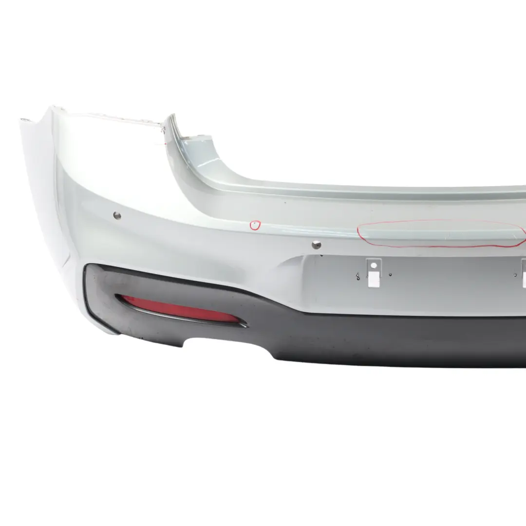 Bumper Rear BMW F20 F21 LCI M Sport Trim Panel Glacier Silver - A83 to with Part number 8064151 Bumper Rear BMW F20 F21 LCI M Sport Trim Panel Glacier Silver - A83 - SKU 8064151-GSB - Part number 8064151