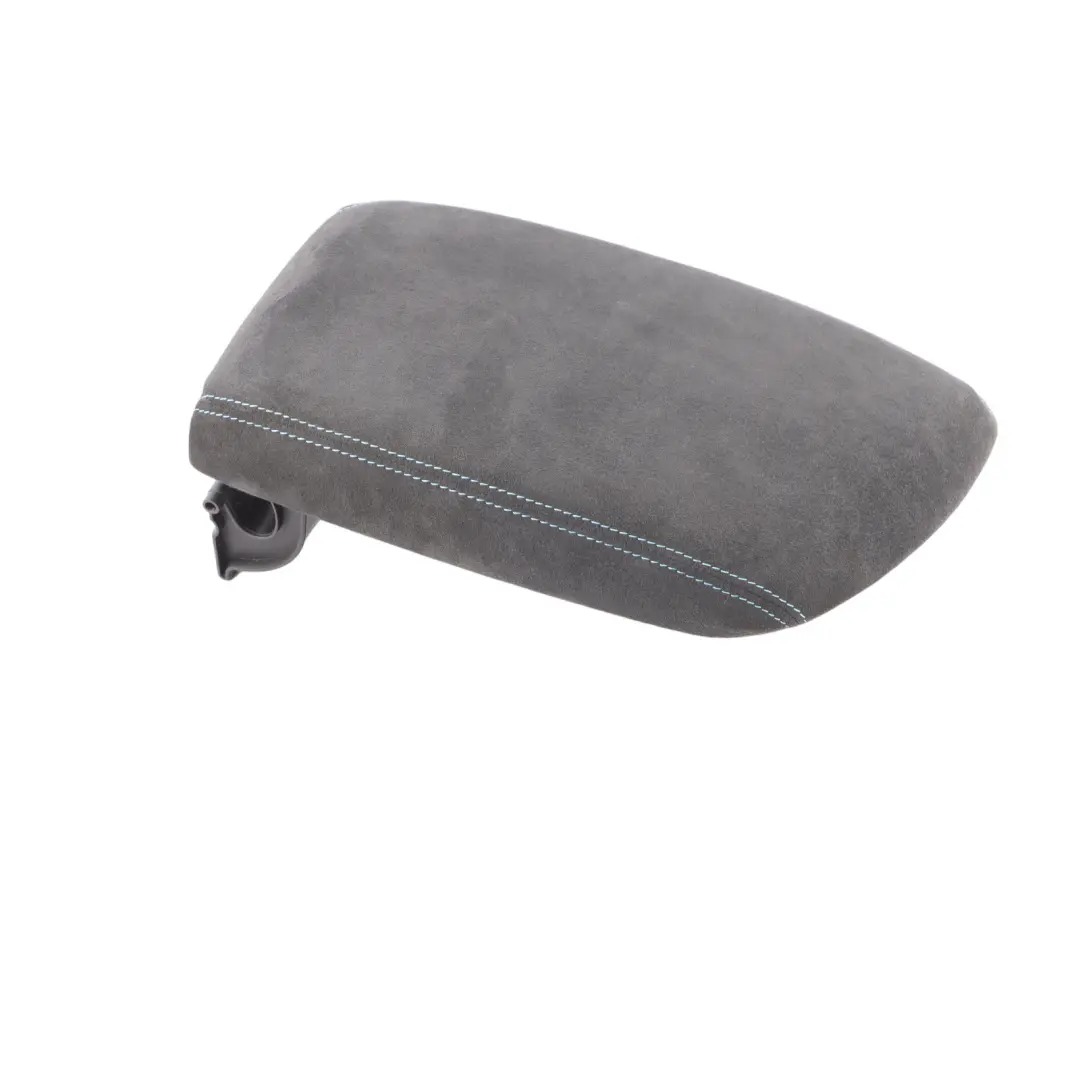 BMW F87 M2 Central Console Arm Rest Black Blue Stitching Alcantara - SKU 8065465-1 - Part number 8065465