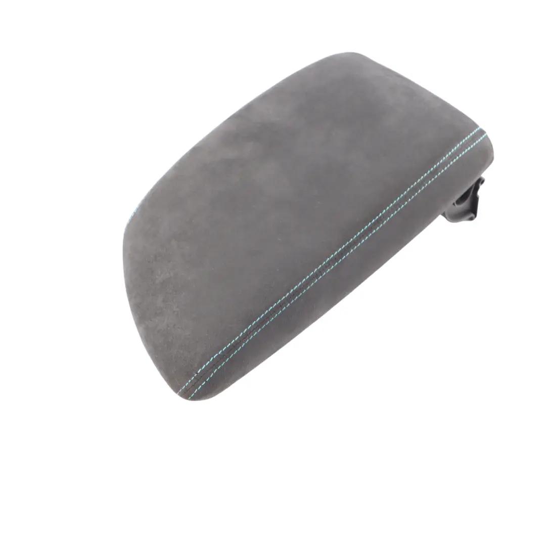 BMW F87 M2 Central Console Arm Rest Black Blue Stitching Alcantara - SKU 8065465-1 - Part number 8065465