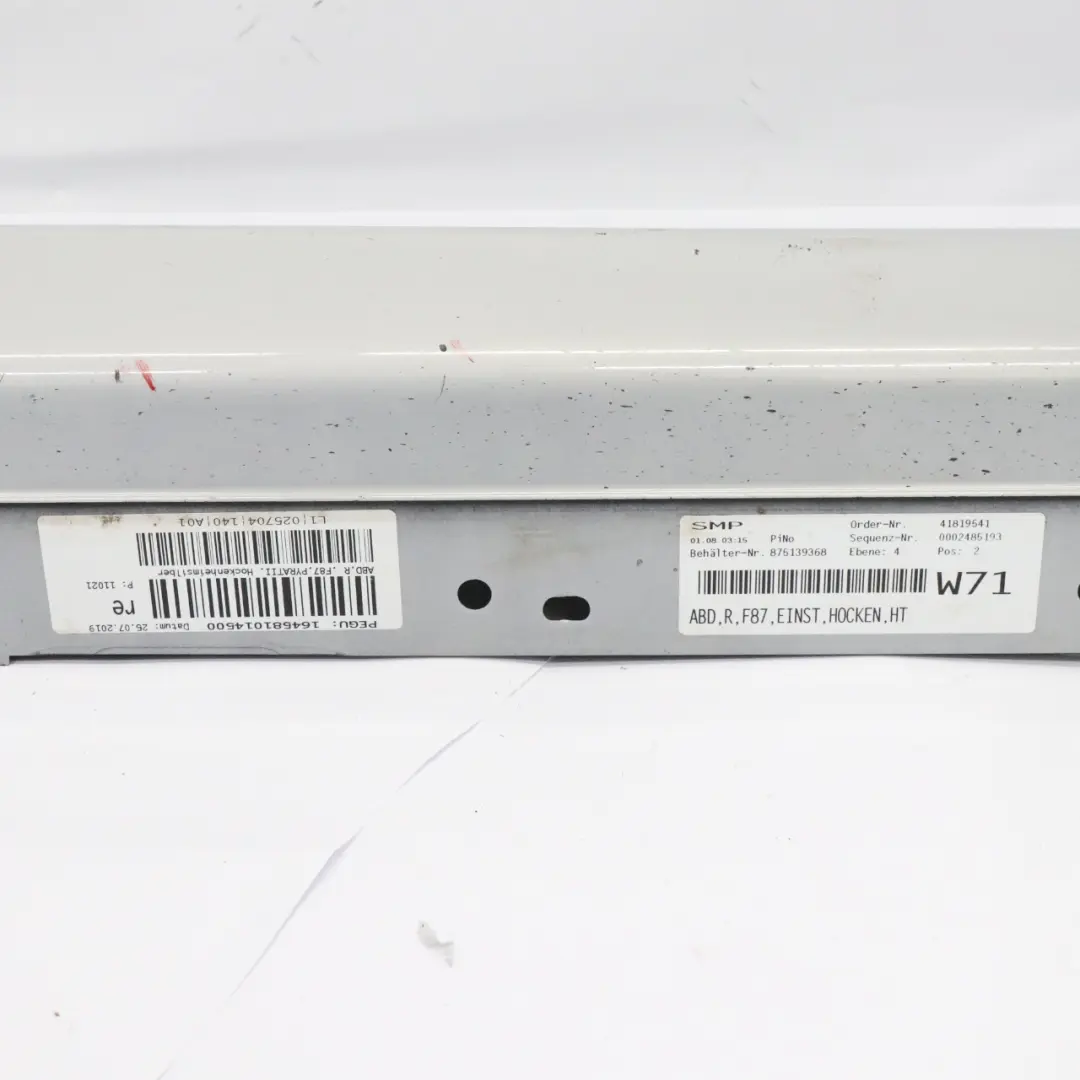 BMW F87 M2 Próg Prawy Listwa Progowa Hockenheim Silver Srebrny Metalik C33 - SKU 8068600-HS - Numer Części 8068600