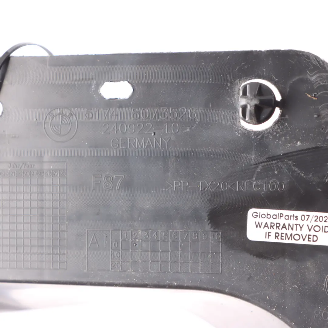 Duct Intake Right O/S Front to BMW M2 F87 LCI Air with Part number 8073526 BMW M2 F87 LCI Air Duct Intake Right O/S Front - SKU 8073526 - Part number 8073526