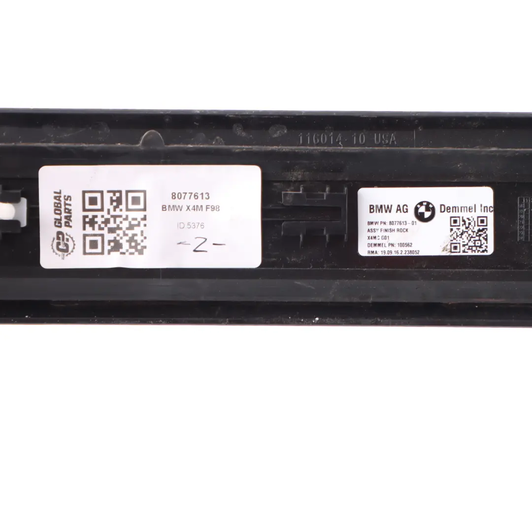 anteriore sinistra destra ingresso copertura striscia pannello trim per BMW X4 F98 con numero di parte 8077613 BMW X4 F98 anteriore sinistra destra ingresso copertura striscia pannello trim - SKU 8077613 - Numero di parte 8077613