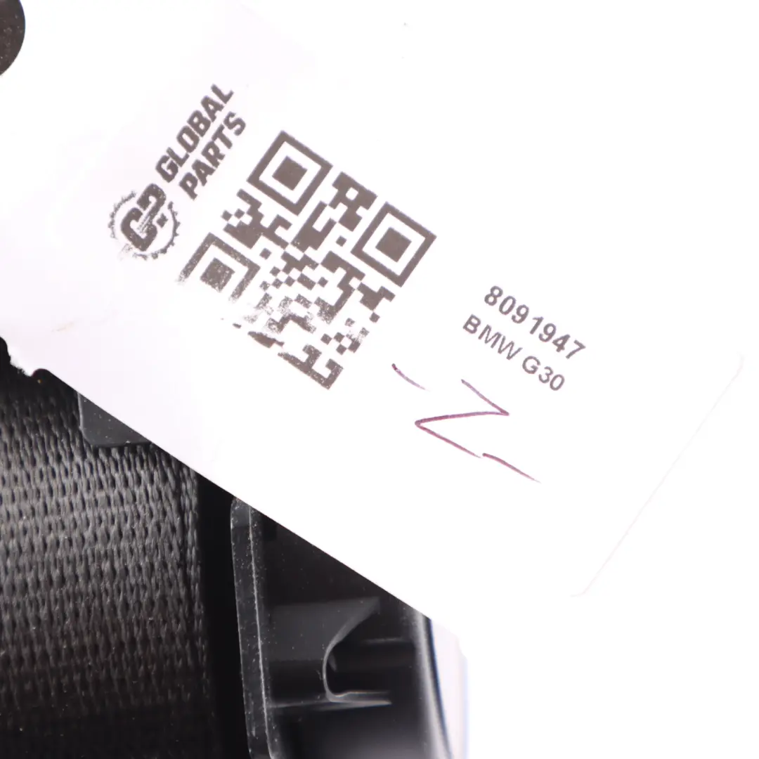 Belt Rear Centre Middle Safety Seatbelt to BMW M5 F90 G30 LCI Seat with Part number 8091947 BMW M5 F90 G30 LCI Seat Belt Rear Centre Middle Safety Seatbelt - SKU 8091947 - Part number 8091947