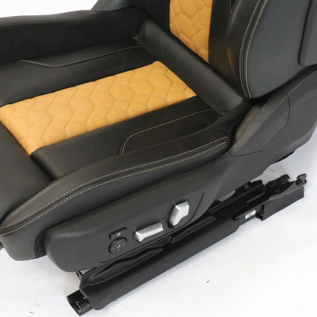 BMW X4 M F98 Avant gauche M Sport Siège Cuir Alcantara Noir Beige Chauffant - SKU 8096083-1 - Numéro de pièce 8096083