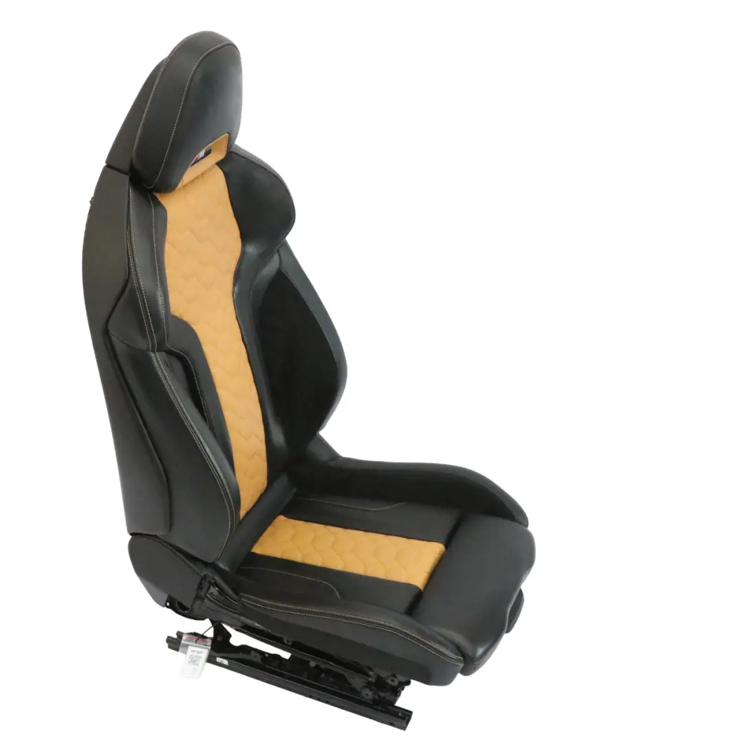 BMW X4 M F98 Avant gauche M Sport Siège Cuir Alcantara Noir Beige Chauffant - SKU 8096083-1 - Numéro de pièce 8096083