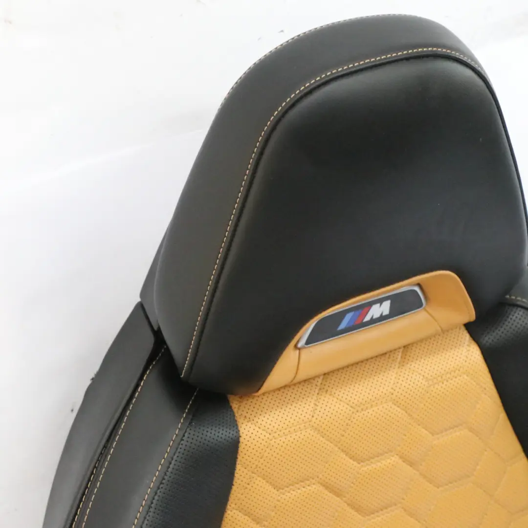 BMW X4 M F98 Avant gauche M Sport Siège Cuir Alcantara Noir Beige Chauffant - SKU 8096083-1 - Numéro de pièce 8096083